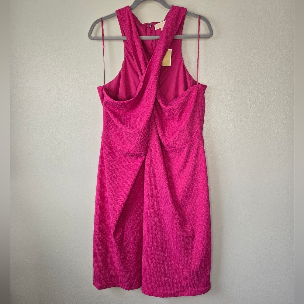 NWT Michael Kors Cross Neck Halter Sheath Dress Plus Size 3X - Picture 3 of 8